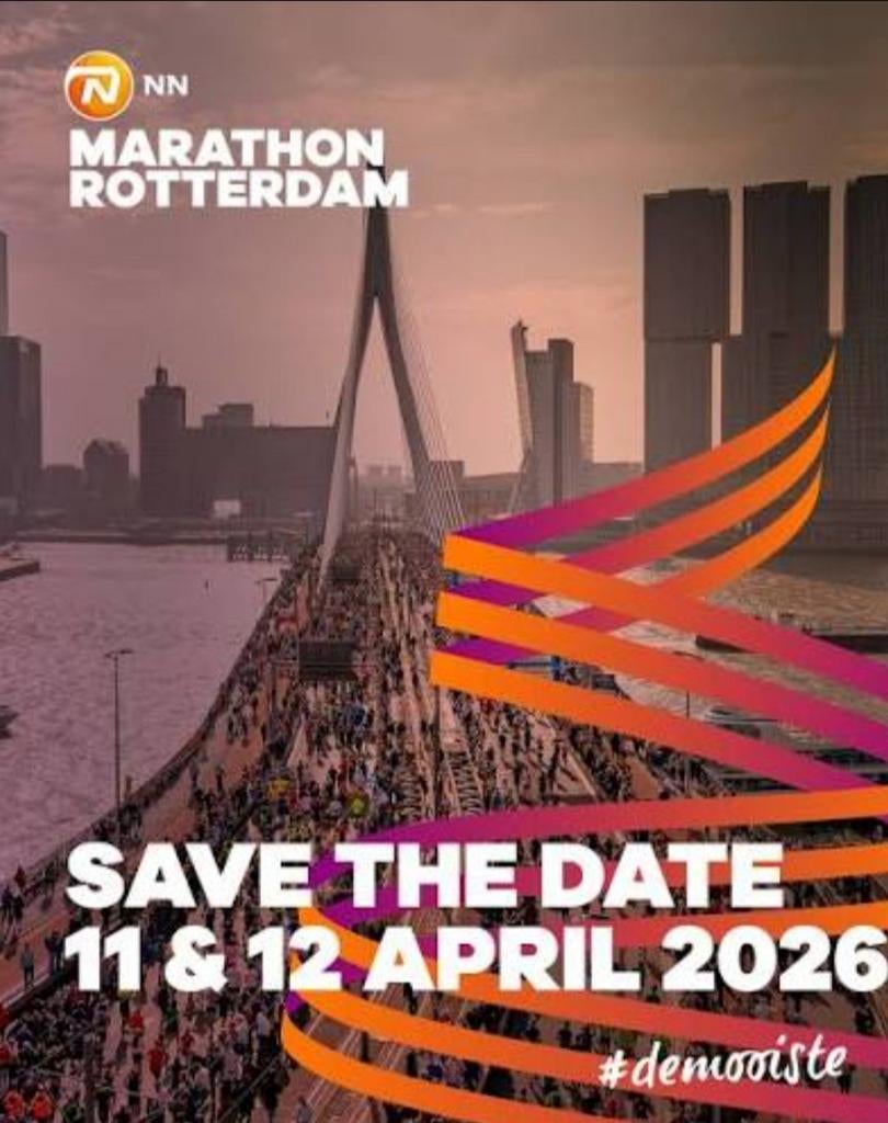 Startbewijs ¼ Marathon Rotterdam + gegraveerde medaille, Tickets en Kaartjes, Evenementen en Festivals, Eén persoon