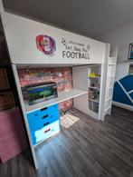 Hoogslaper voetbal thema met bureau en opbergruimte, Ophalen, Gebruikt, Hoogslaper
