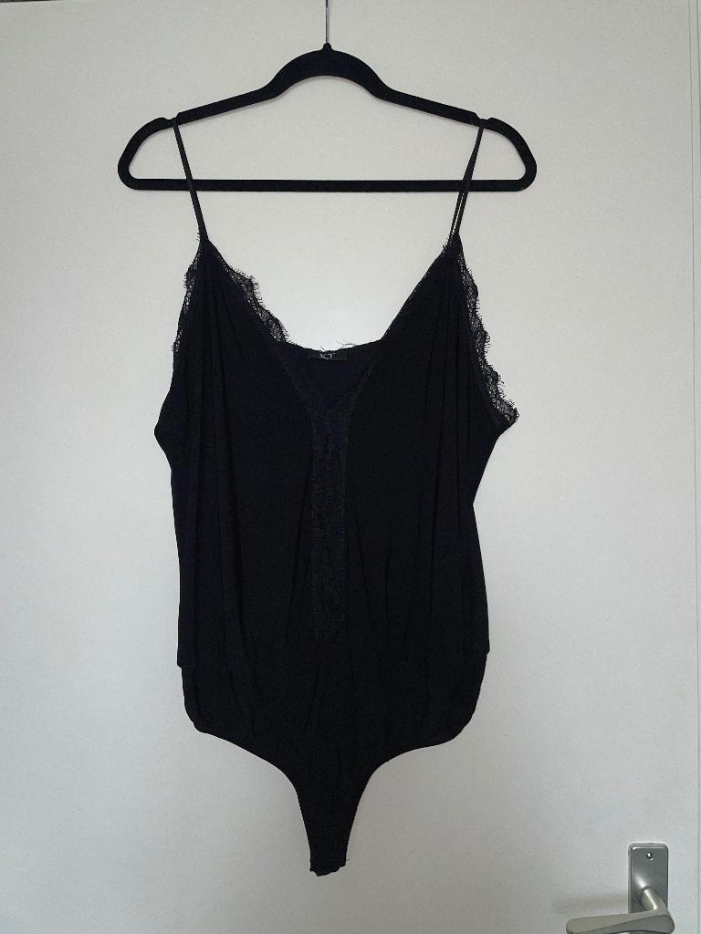 XT STUDIO zwarte body suit romper top met kant mt XL, Kleding | Dames, Zwart, Maat 46/48 (XL) of groter, Xt studio, Ophalen of Verzenden
