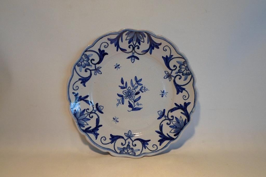 Nevers Bord Blauw Wit Antiek, Ophalen of Verzenden