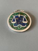 Sterrenbeeld Weegschaal | Mexico | mozaïek azuremalachiet, Ophalen, 4 tot 7 cm, Gebruikt, Met edelsteen