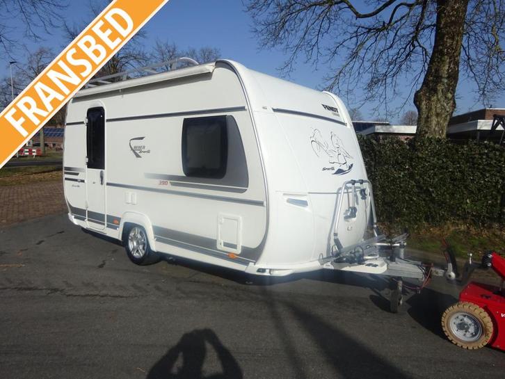 Fendt Bianco Rosso 390 Frans Bed+Mover, Caravans en Kamperen, Caravans, Bedrijf, tot en met 3, 1000 - 1250 kg, Treinzit, Fendt