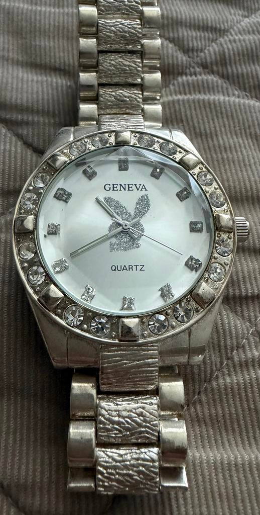 Geneva horloge met Playboy logo, Overige merken, Overige materialen, Gebruikt, Polshorloge