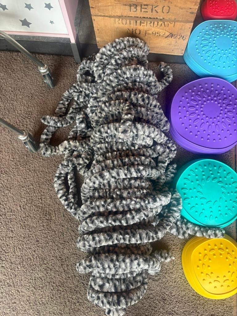 Grijs/zwarte kattenstaart, Ophalen, 80 tot 100 cm, 215 cm of meer, Binnendeur