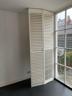 Witte houten shutters - 8 deuren, Doe-het-zelf en Verbouw, Rolluiken, Ophalen, 200 cm of meer, Minder dan 100 cm, Wit