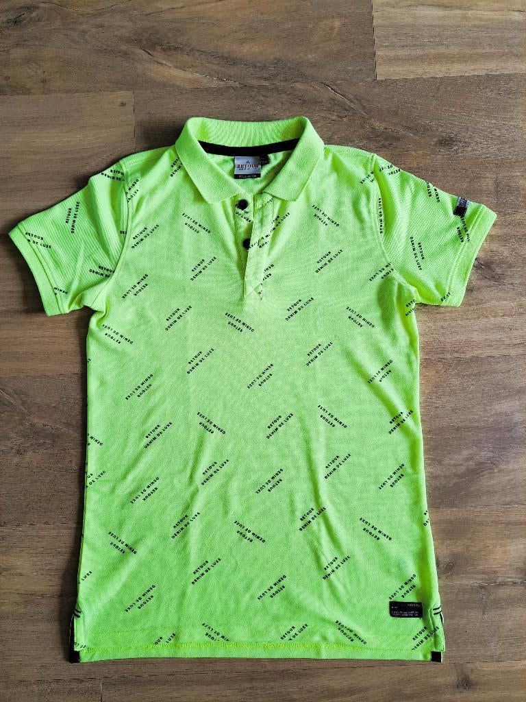 Neon gele Retour polo maat 15/16 (170/176), Kinderen en Baby's, Kinderkleding | Maat 170, Ophalen of Verzenden, Zo goed als nieuw
