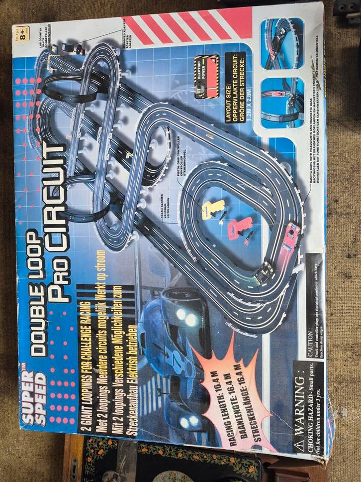 Elektrische Racebaan - Double Loop Pro Circuit, Kinderen en Baby's, Speelgoed | Racebanen, Gebruikt, Racebaan, Elektrisch, Overige merken