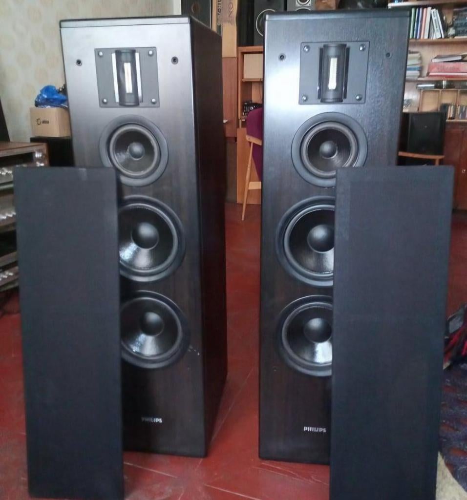 Philips FB825 Luidspreker Boxen Zwart 2 stuks, Audio, Tv en Foto, Luidsprekers, Ophalen, Philips, Gebruikt, 120 watt of meer