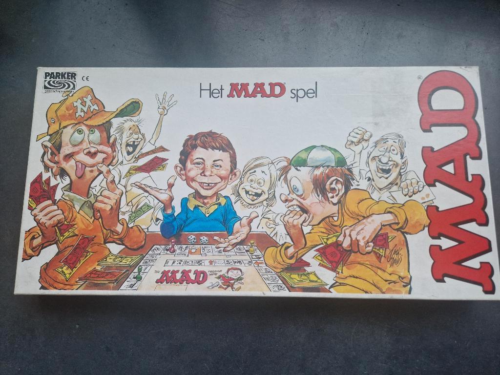 Mad Bordspel, Hobby en Vrije tijd, Gezelschapsspellen | Bordspellen, Een of twee spelers, Ophalen, Zo goed als nieuw, Parker