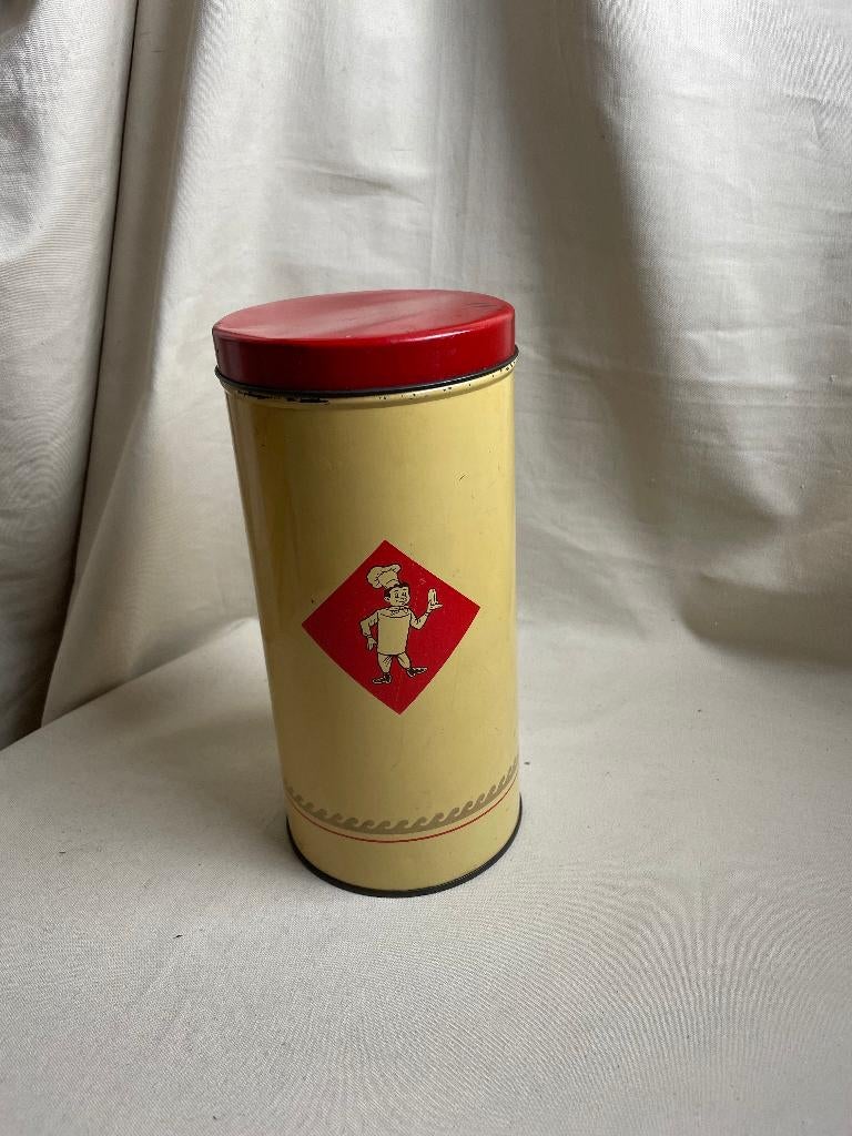 Vintage Bolletje beschuitbus jaren 50-60, Ophalen of Verzenden, Gebruikt, Overige, Bolletje