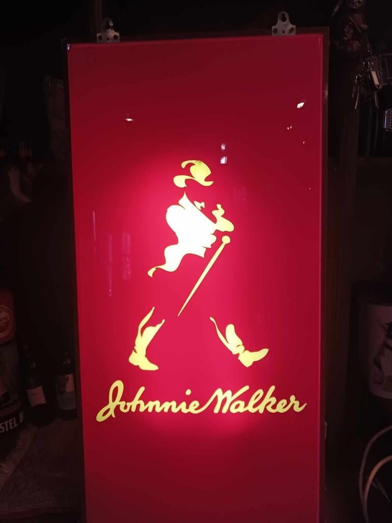 erg mooie grote johnny walker lichtbak, Ophalen, Gebruikt, Lichtbak of (neon) lamp