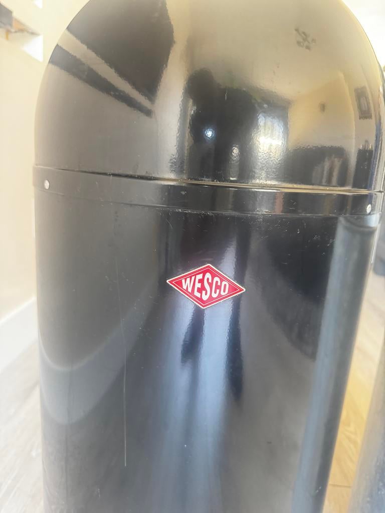 Wesco Pedaalemmer Zwart - Gebruikt, Gebruikt, Met pedaal, Ophalen of Verzenden, 30 tot 40 liter