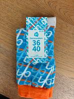 AH Dames sokken, maat 36-40, blauw met wit en oranje, Ophalen of Verzenden, Nieuw, Blauw, Sokken en Kniesokken