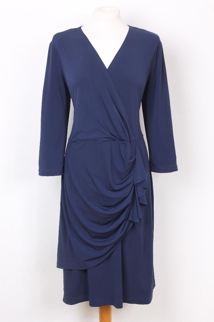 Geplooide jurk van Caroline Biss maat 44(46), Blauw, Maat 42/44 (L), Ophalen of Verzenden, Zo goed als nieuw