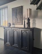Zwart dressoir met 3 deuren, klassieke stijl, Ophalen, Gebruikt, 100 tot 150 cm, Klassiek
