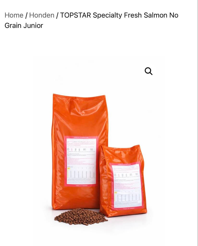 Topstar junior zalm hondenbrokken 15 kg, Ophalen of Verzenden, Hond