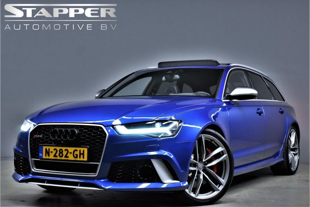 Audi RS6 4.0 TFSI 561pk Quattro Miltek/Pano/Head-Up/Carplay/, Auto's, Audi, Gebruikt, Blauw, Geïmporteerd, 3993 cc