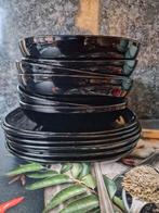 Ikea servies zwart, Ophalen of Verzenden, Zo goed als nieuw, Overige stijlen, Kop(pen) en/of Schotel(s)