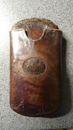 Antieke lederen sigarenkoker, Verzamelen, Rookartikelen, Aanstekers en Luciferdoosjes, Ophalen of Verzenden, Gebruikt, Overige typen