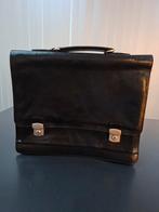 Zwarte leren aktetas  42x35x17 cm merk arpello, Overige merken, Zwart, Ophalen of Verzenden, Zo goed als nieuw