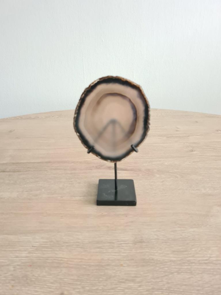 Te koop agaatschijf op voet, Huis en Inrichting, Ophalen of Verzenden, Zo goed als nieuw