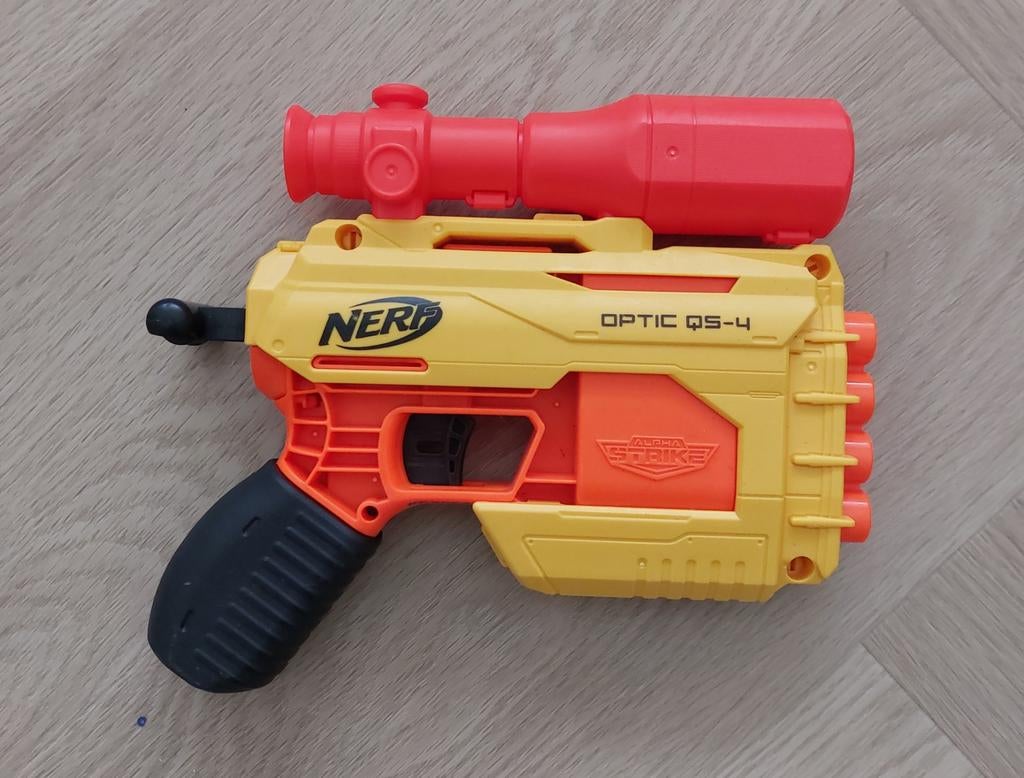 Nerf Alpha Strike Optic QS-4, Ophalen of Verzenden, Zo goed als nieuw, Jongen of Meisje