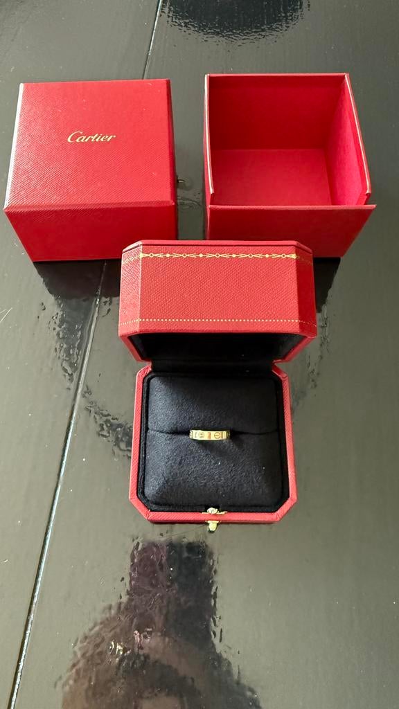 Cartier love ring FULL SET, Sieraden, Tassen en Uiterlijk, Ophalen, Gebruikt, Kleiner dan 17, Dame