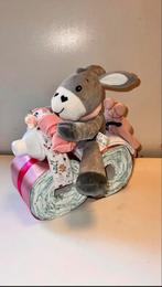 Luiertaart Motor roze, Ophalen of Verzenden, Nieuw, Kraamcadeau