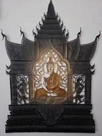 Handgemaakte Boeddha tempel Thailand, pagode & yaksha – leer, Ophalen of Verzenden