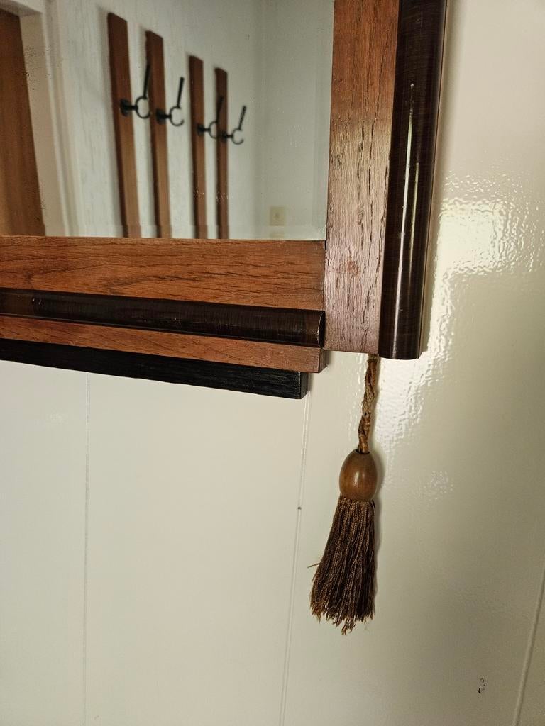 Prachtige Amsterdamse School Spiegel – Art Deco – Met Kwastj, Antiek en Kunst, Ophalen of Verzenden