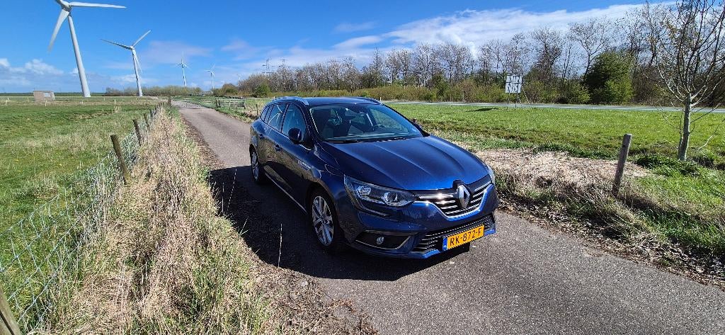 Renault Mégane 1.2 BOSE 130pk 2017 Blauw, Auto's, Renault, Voorwielaandrijving, 4 cilinders, Blauw, Leder en Stof
