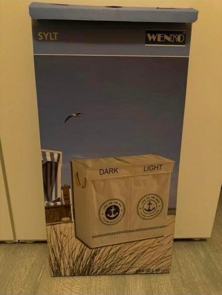 Nieuwe Beige wenko wasbox (wasmand)sylt108 liter, Ophalen of Verzenden, Gebruikt, Beige, Textiel