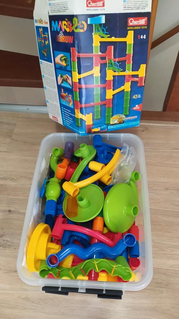 Grote speelgoedset: knikkerbaan, Clixo en vloerspel, Kinderen en Baby's, Speelgoed | Bouwstenen, Gebruikt, Overige merken, Ophalen