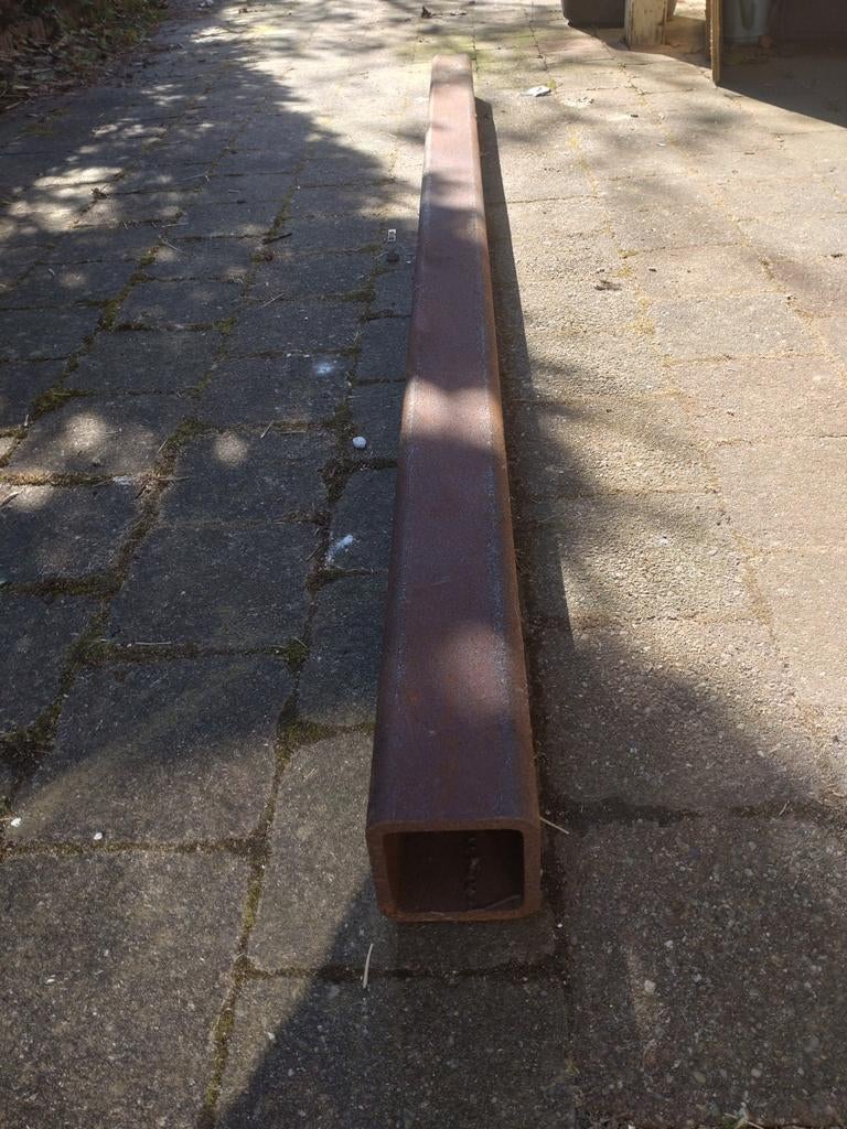 Stalen koker 2410x100x100, Doe-het-zelf en Verbouw, Metalen, Ophalen