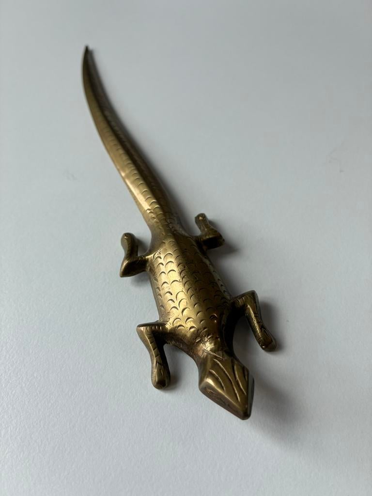 Koperen brievenopener Hagedis, Antiek en Kunst, Ophalen of Verzenden, Koper