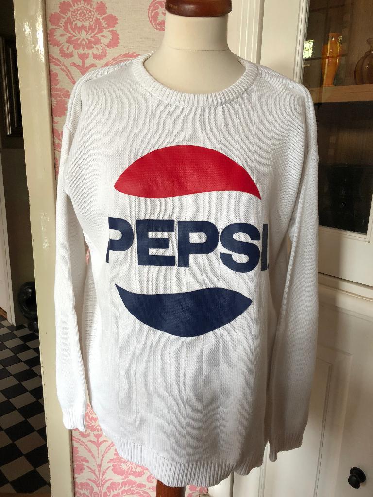 H&M divided Pepsi Cola gebreide trui wit met print., H&M, Wit, Ophalen of Verzenden, Zo goed als nieuw