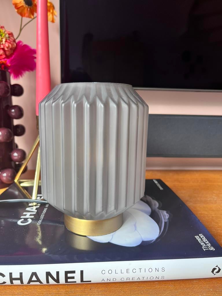 Tafellampje, Huis en Inrichting, Lampen | Tafellampen, Ophalen, Scandinavisch/retro/modern, Zo goed als nieuw, Glas
