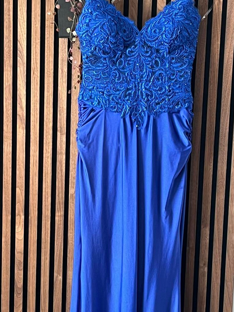 Prachtige nieuwe Eva & Lola galajurk maat S in koningsblauw, Kleding | Dames, Ophalen of Verzenden, Nieuw, Maat 36 (S), Blauw
