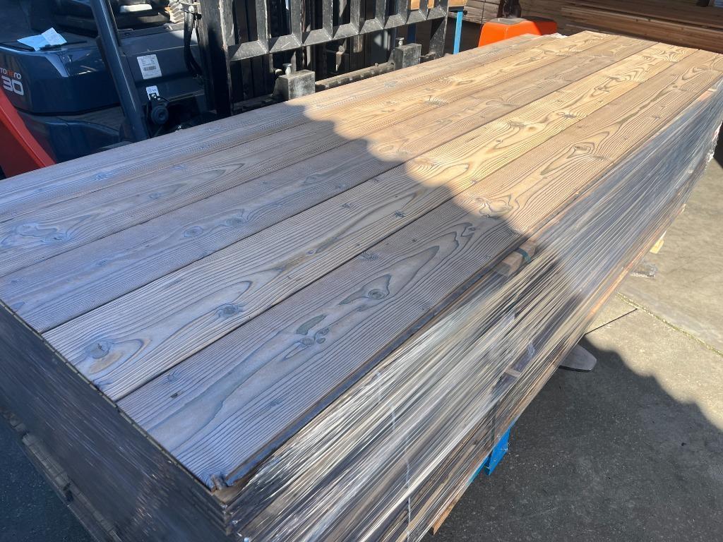 Vuren planken STOCKHOLM gebrand, geborsteld en behandeld 185, Ophalen of Verzenden, Nieuw, 250 cm of meer, Planken