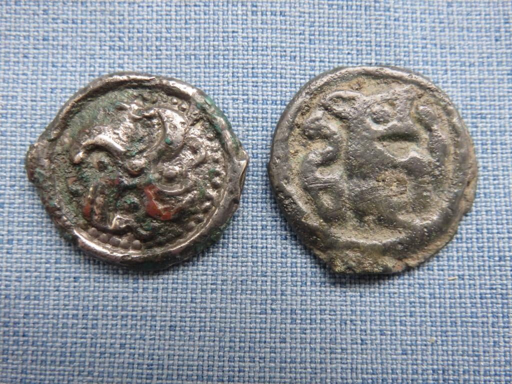 Keltische potin munten - 1e eeuw B.C. - bodemvondsten, Ophalen of Verzenden, Metaal, Setje