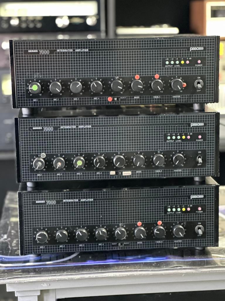 3x PASO Serie 7000 T7060 – Professionele PA Versterkers, Paso, Gebruikt, Ophalen of Verzenden, Paso