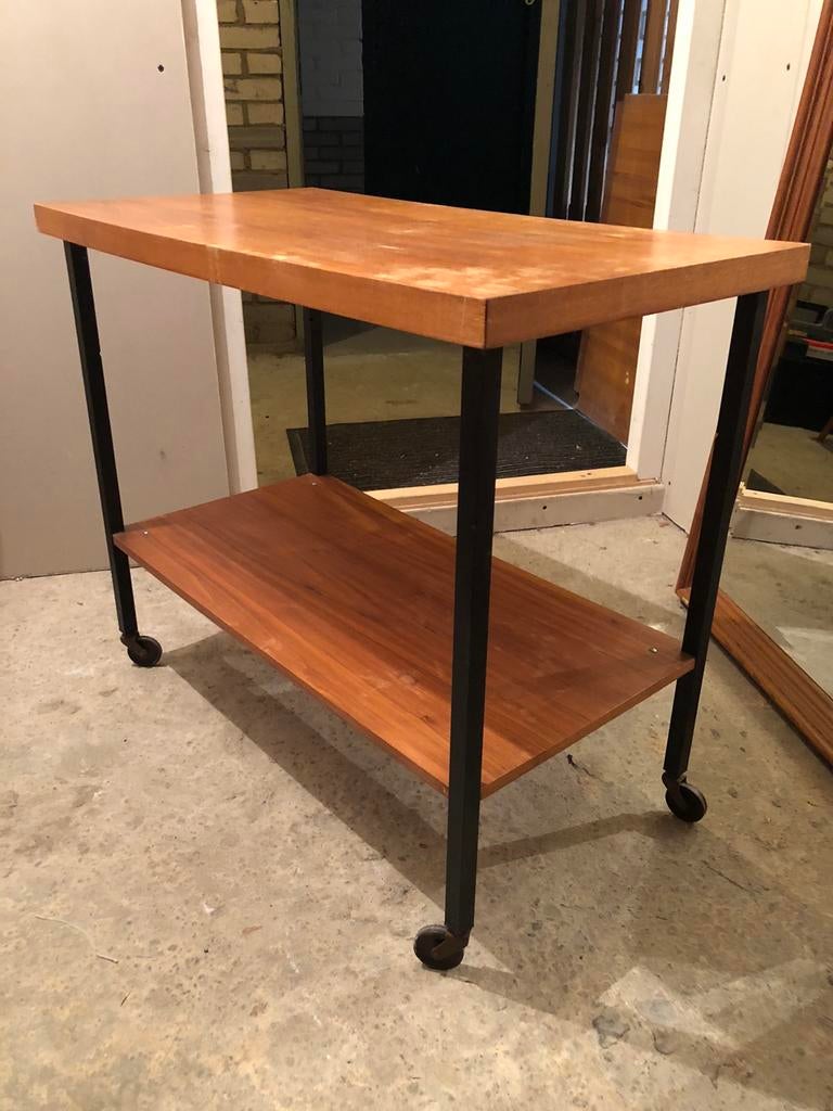 Vintage midcentury bar cart, Ophalen, Gebruikt, 50 tot 100 cm, Midcentury