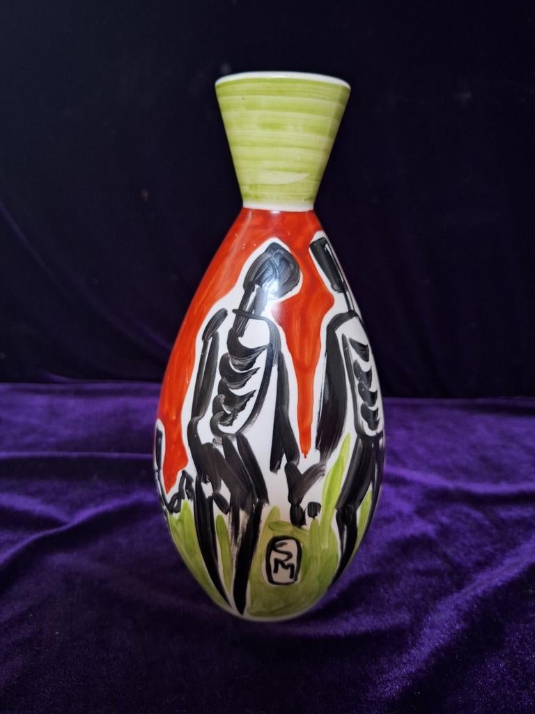 BerKaven Fjeldsa vaas  Krakeroy keramikk Noorwegen 1950, Ophalen of Verzenden