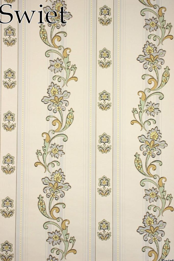 5094 Pastel bloemen behang in rustige vintage sfeer Swiet, Verzenden, Minder dan 10 m², Blauw