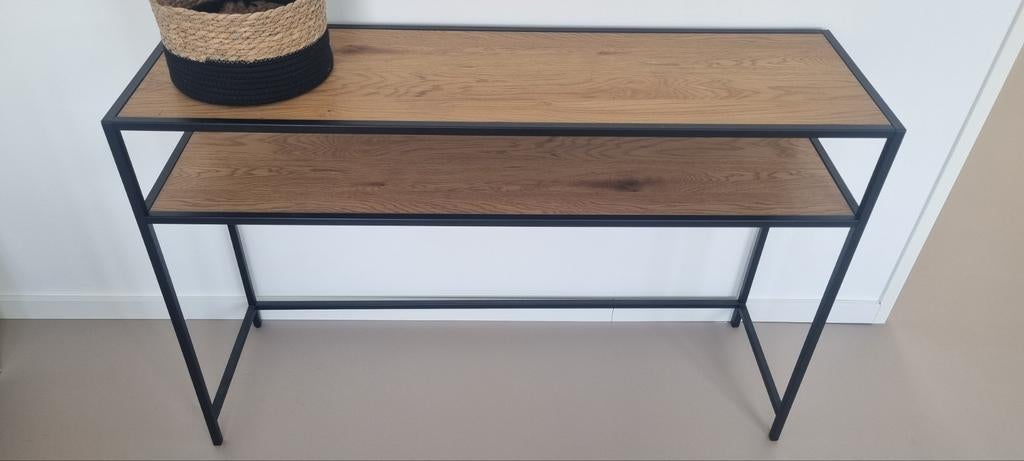 Industriële sidetable - Zo goed als nieuw, Huis en Inrichting, Tafels | Sidetables, Ophalen, 100 tot 150 cm, Zo goed als nieuw