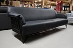 Gave bank eetkamerbank RAZ Jess Design metaal leer zwart, Huis en Inrichting, Fauteuils, Ophalen, Zo goed als nieuw, Leer, 75 tot 100 cm