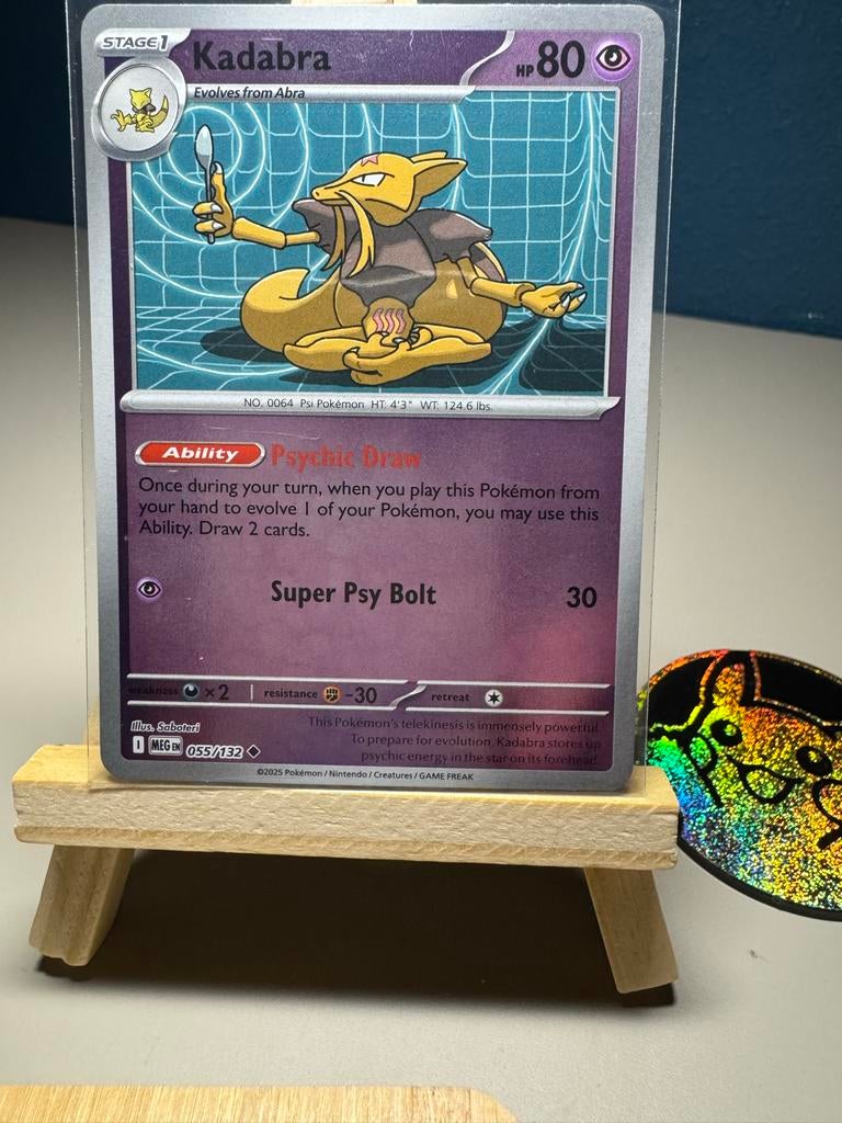 Pokemon kaart: Kadabra - 055/132, Ophalen of Verzenden, Zo goed als nieuw, Losse kaart