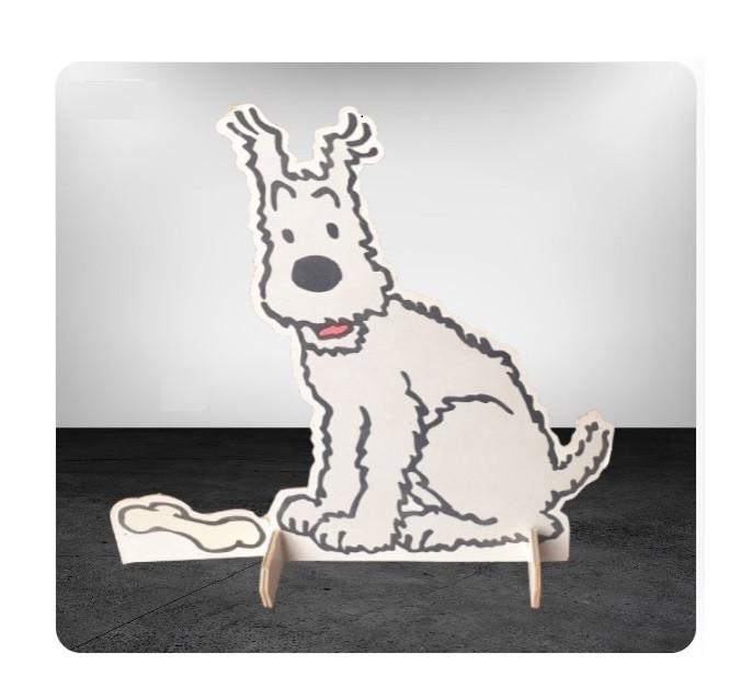 Kuifje ✅ Vintage POS ~ Kartonnen display 🐾 Bobbie, Ophalen of Verzenden, Kuifje, Gebruikt, Beeldje of Figuurtje