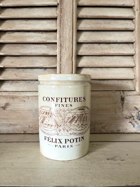 Antieke confitpot confiture pot Félix Potin, Ophalen of Verzenden