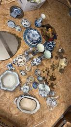 Antiek - delft blauw - messing - bordjes - vazen, Ophalen